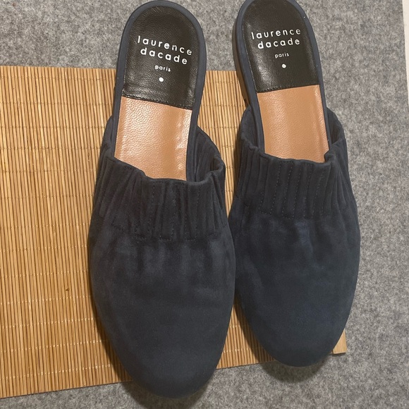Laurence Dacade Tammy Flat Mules suede naby size 7.5 - Picture 2 of 6